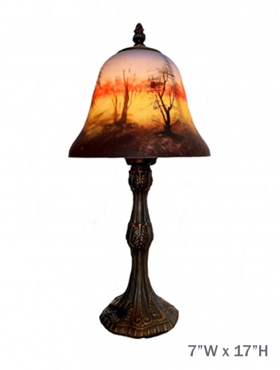 Glass Painting Table Lamp